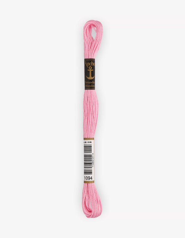 Anchor Mouline Stranded Cotton Embroidery Thread 8m - Pink (1094)