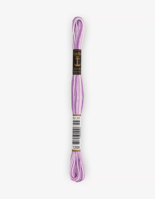 Anchor Mouline Stranded Cotton Embroidery Thread 8m - Purple (1209)