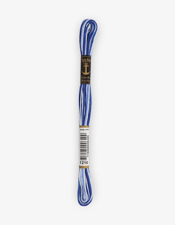 Anchor Mouline Stranded Cotton Embroidery Thread 8m - Blue (1210)