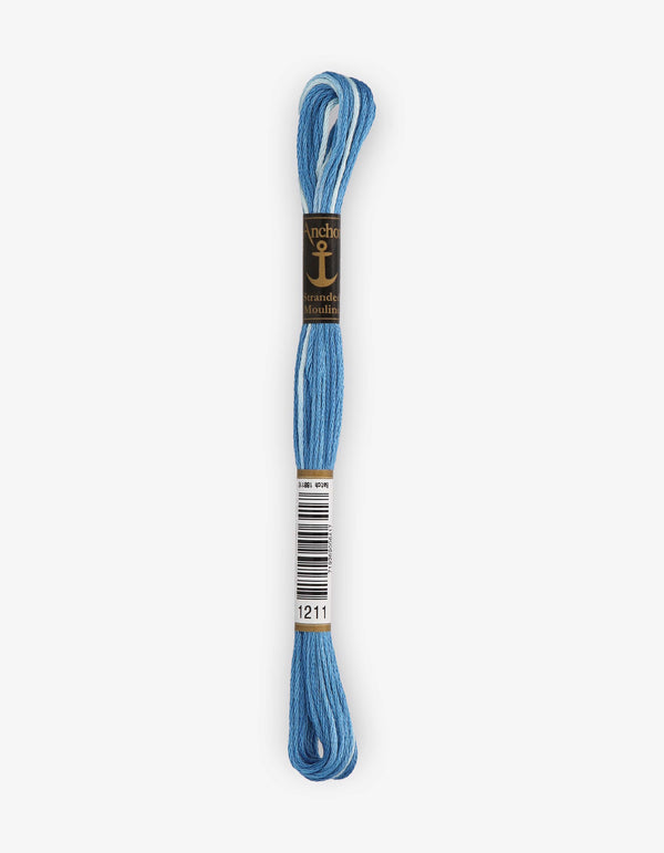 Anchor Mouline Stranded Cotton Embroidery Thread 8m - Blue (1211)