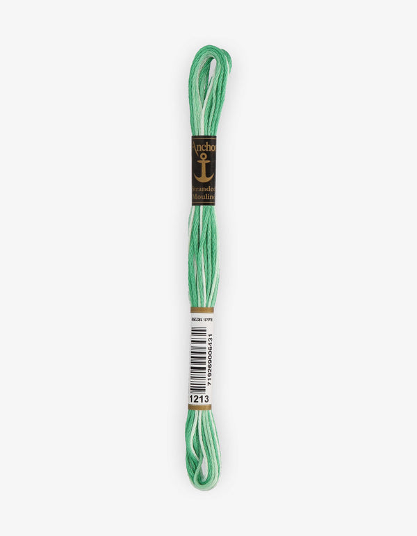 Anchor Mouline Stranded Cotton Embroidery Thread 8m - Green (1213)