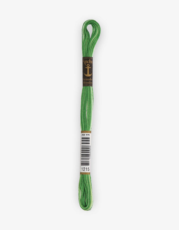 Anchor Mouline Stranded Cotton Embroidery Thread 8m - Green (1215)