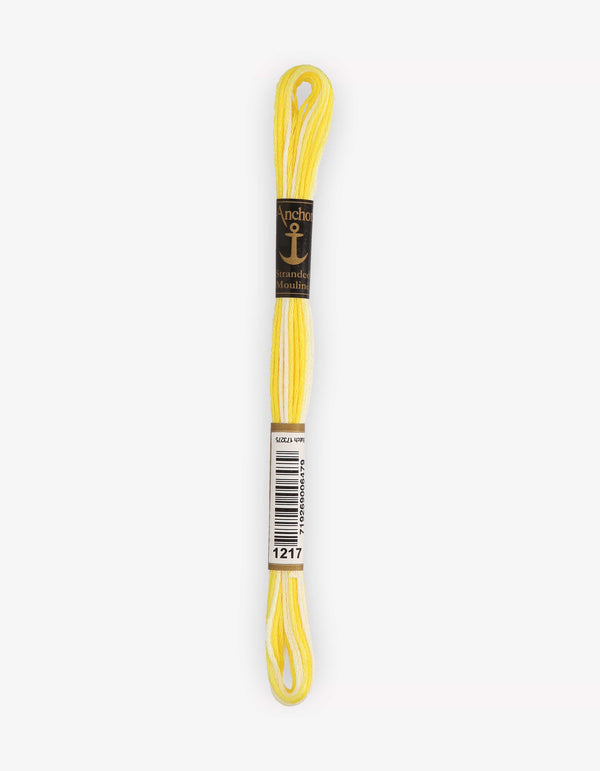 Anchor Mouline Stranded Cotton Embroidery Thread 8m - Yellow (1217)