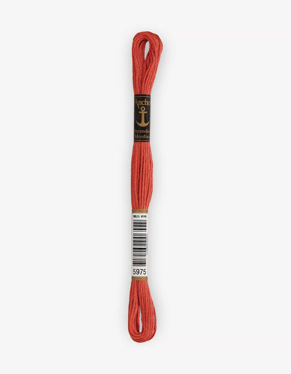 Anchor Mouline Stranded Cotton Embroidery Thread 8m - Red (5975)
