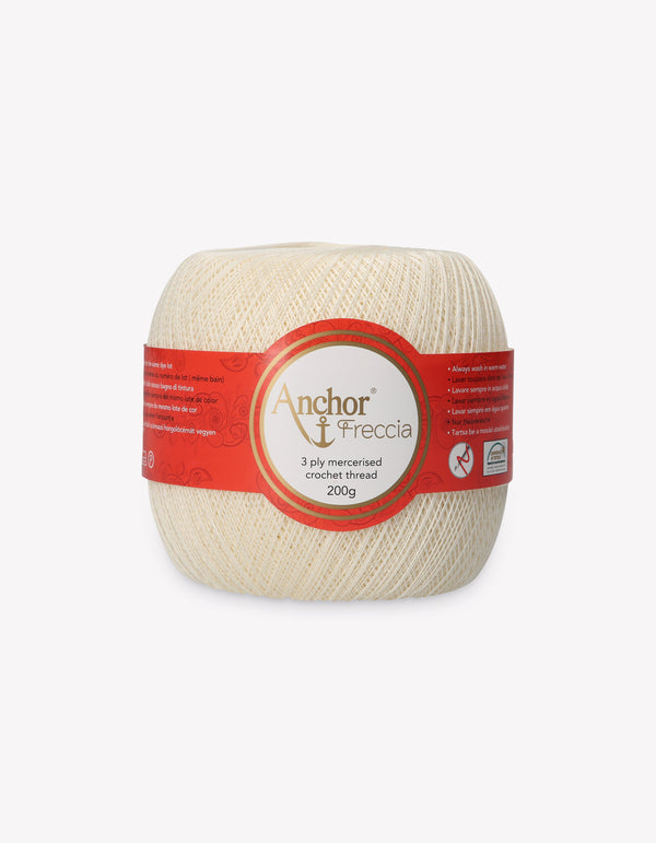 Anchor Freccia 25 Crochet Yarn 3ply 200g Ball - Cream (6650)
