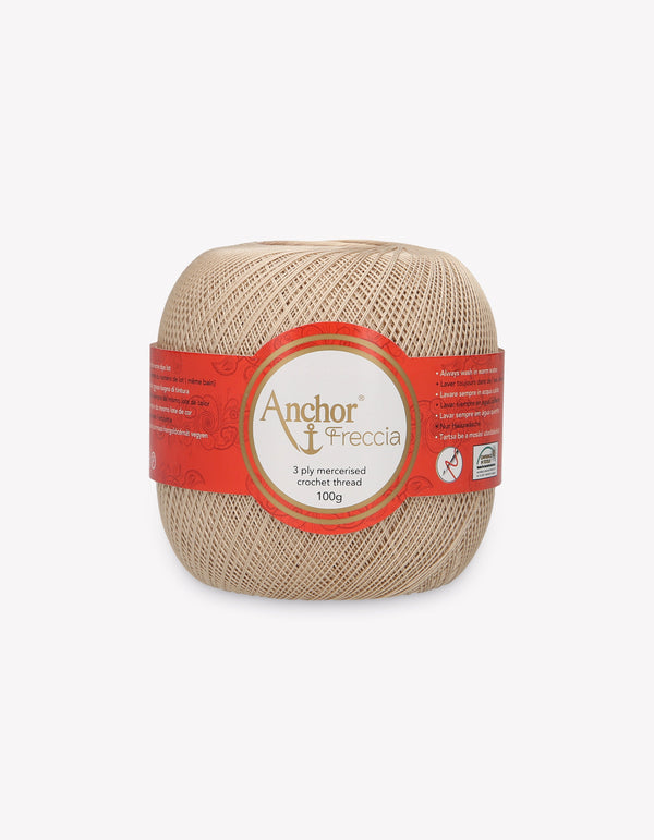 Anchor Freccia 25 Crochet Yarn 3ply 100g Ball - Beige Brown (0286)