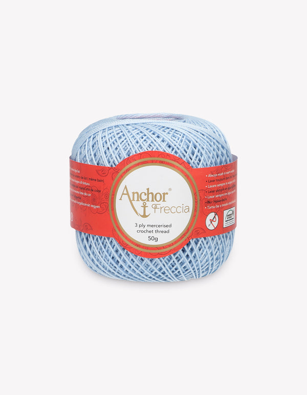 Anchor Freccia 6 Crochet Yarn 3ply 50g Ball - Pale Blue (0128)