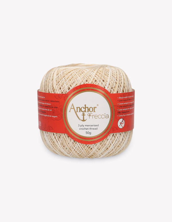 Anchor Freccia 12 Multicolour Crochet Yarn 3ply 50g Ball - Beige (9438)