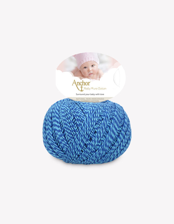 Anchor Baby Pure Cotton Crochet/Kinitting Yarn 50g - Spotty Marine (0507)