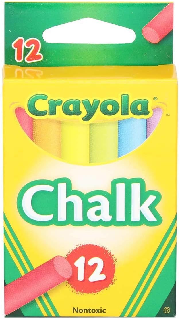 Crayola Coloured Chalk Sticks (12pk)