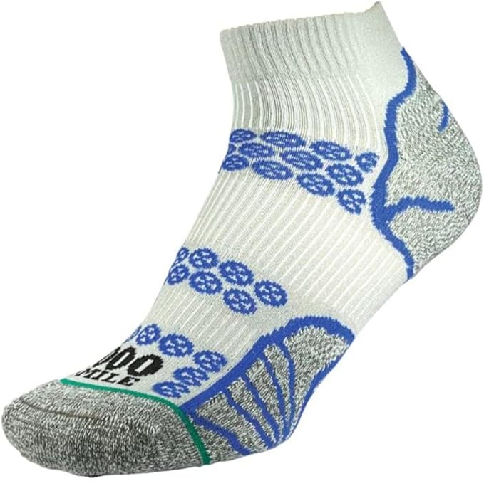 1000 Mile 2011 Lite Anklet Repreve Socks Men's - Silver/Royal Blue (M)