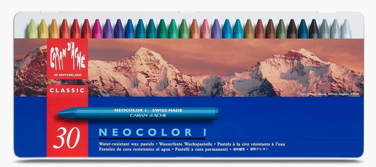 Caran D'Ache Neocolor I Wax Pastels (Tin of 30)