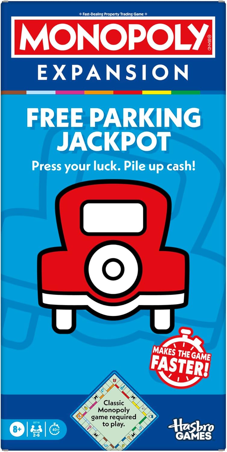 Hasbro Monopoly Free Parking Jackpot Expansion for Classic Board Game