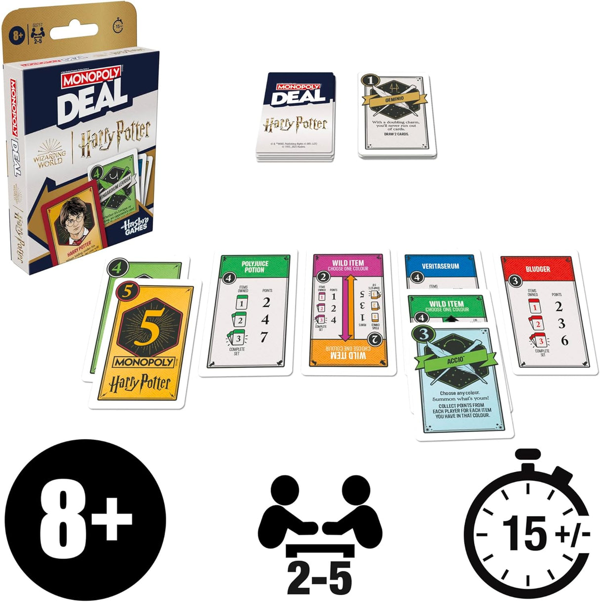 Hasbro Monopoly Deal Harry Potter Card Game