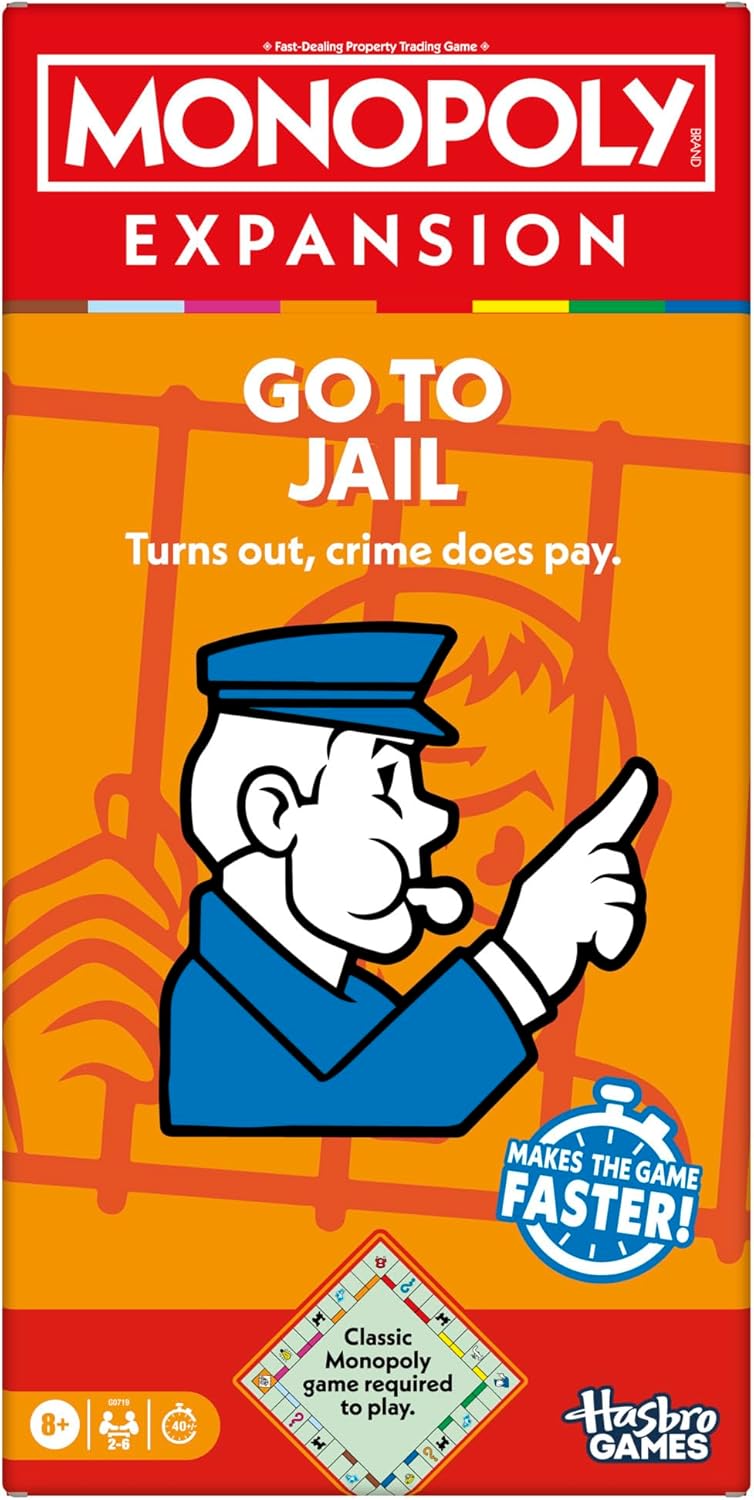 Hasbro Monopoly Go To Jail Expansion for Classic Board Game