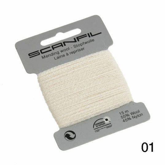 Scanfil Mending Wool 15m Bridal White (01)