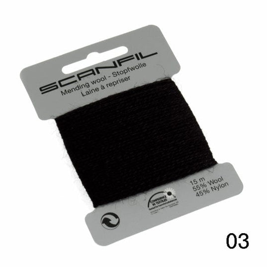 Scanfil Mending Wool 15m Black (03)