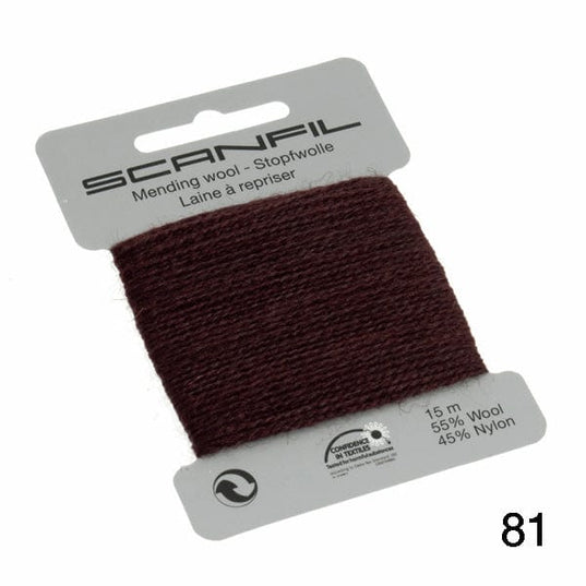 Scanfil Mending Wool 15m Chocolate (81)