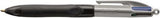 BIC 4 Colours Grip Pro Ballpoint Pen 1.0mm Tip Black/Silver Barrel Black/Blue/Green/Red Ink (12pk)