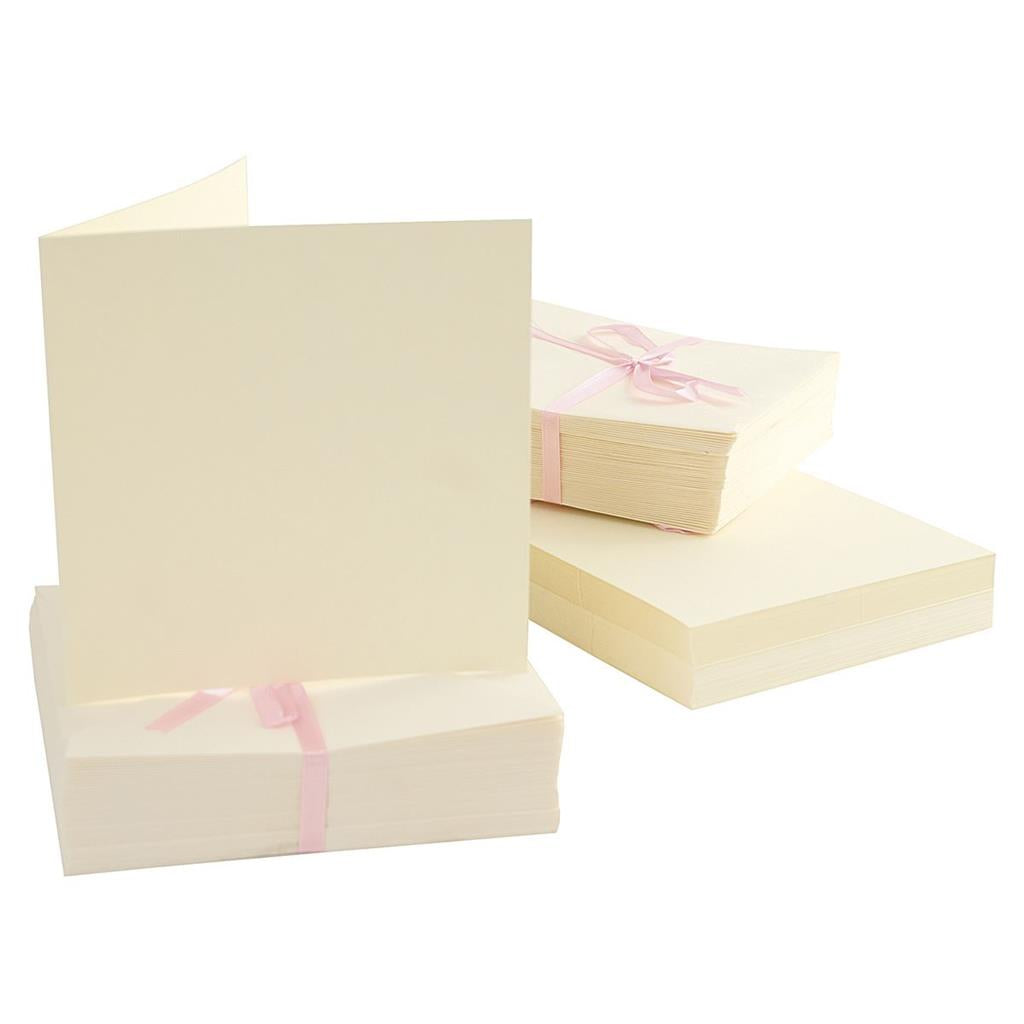 Anita's Cards & Envelopes 135mm x 135mm Square 240gsm Cream (100pk)