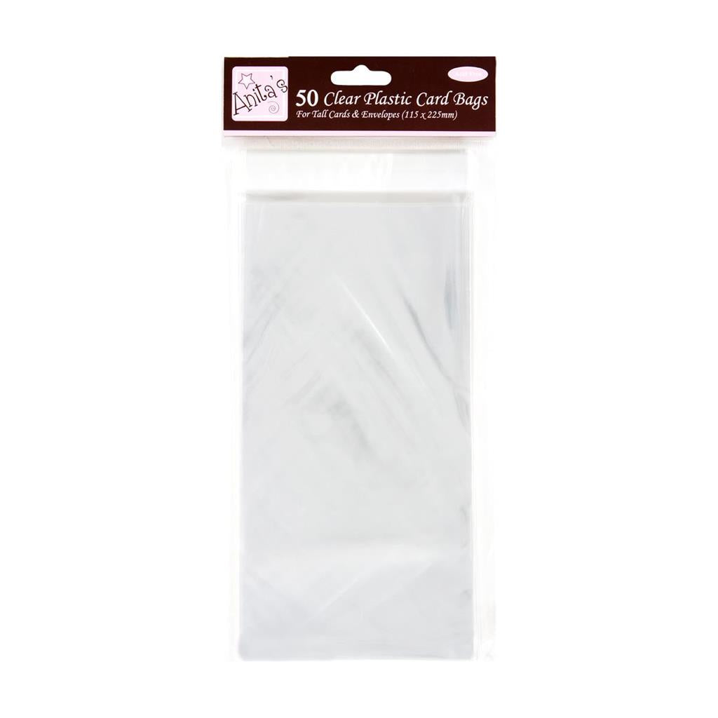 Anita's Clear Plastic Card Bags for Tall Cards (50pk)