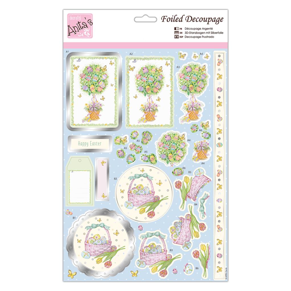 Anita's Foiled Decoupage - Egg Hunt