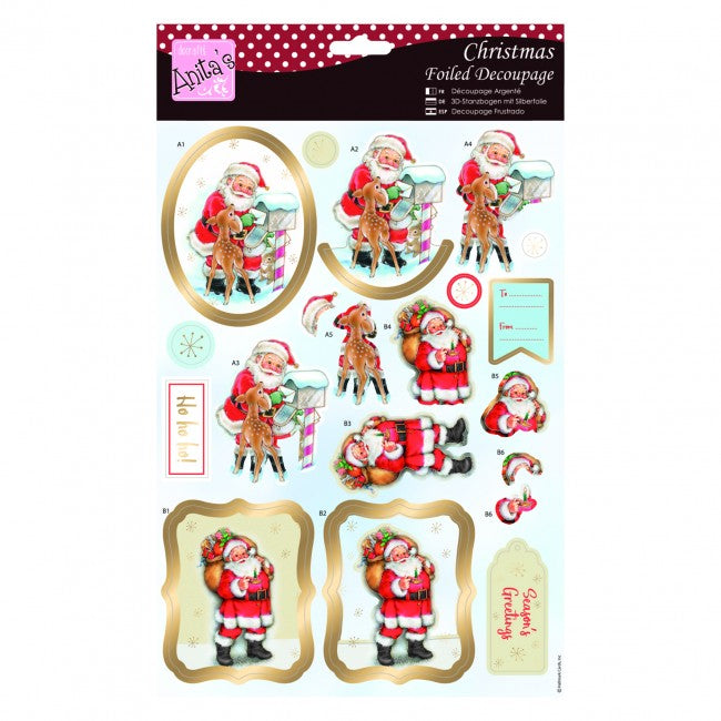 Anita's Foiled Decoupage - Santas Forest Friends