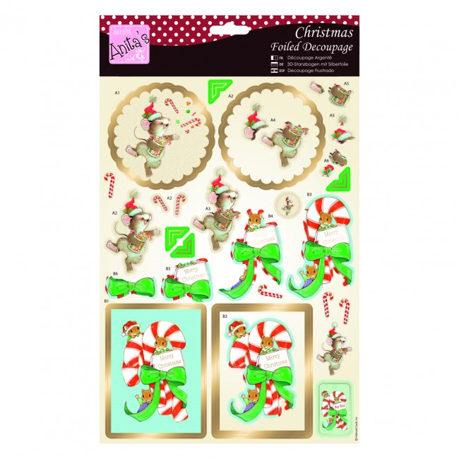 Anita's Foiled Decoupage - Candy Cane Critters