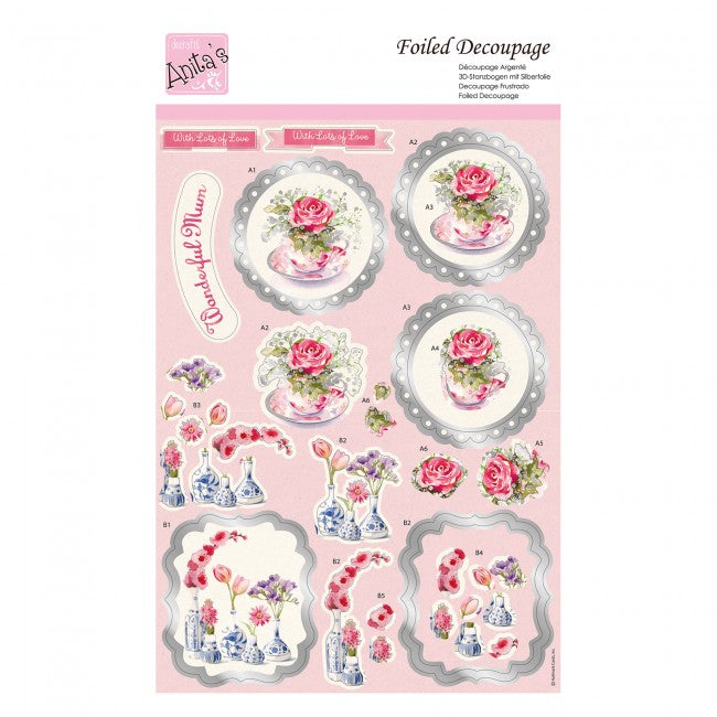 Anita's Foiled Decoupage - Wonderful Mum