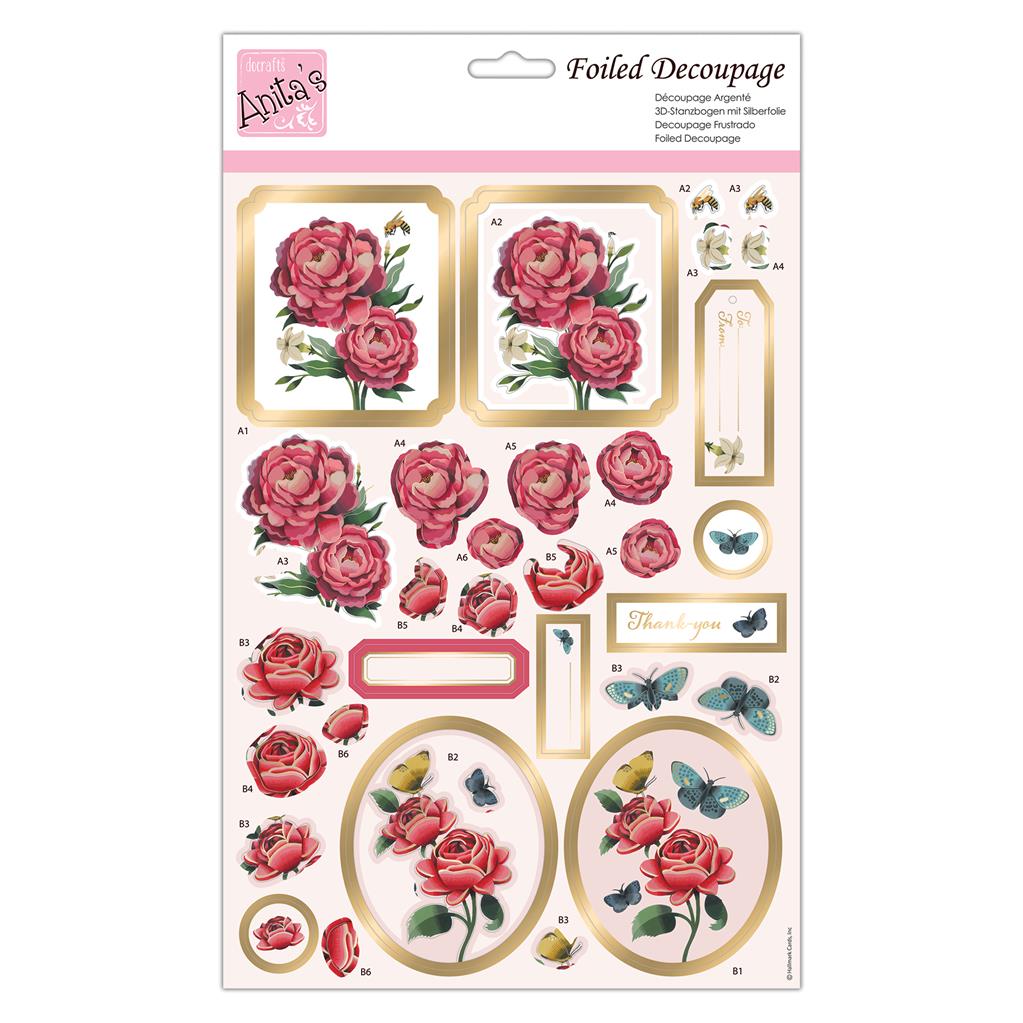 Anita's Foiled Decoupage - Rose Blooms