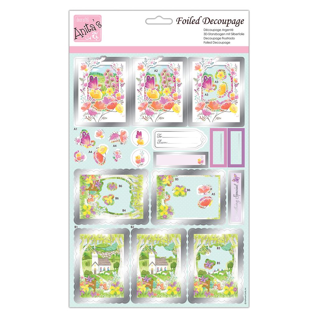 Anita's Foiled Decoupage - Butterfly Meadow