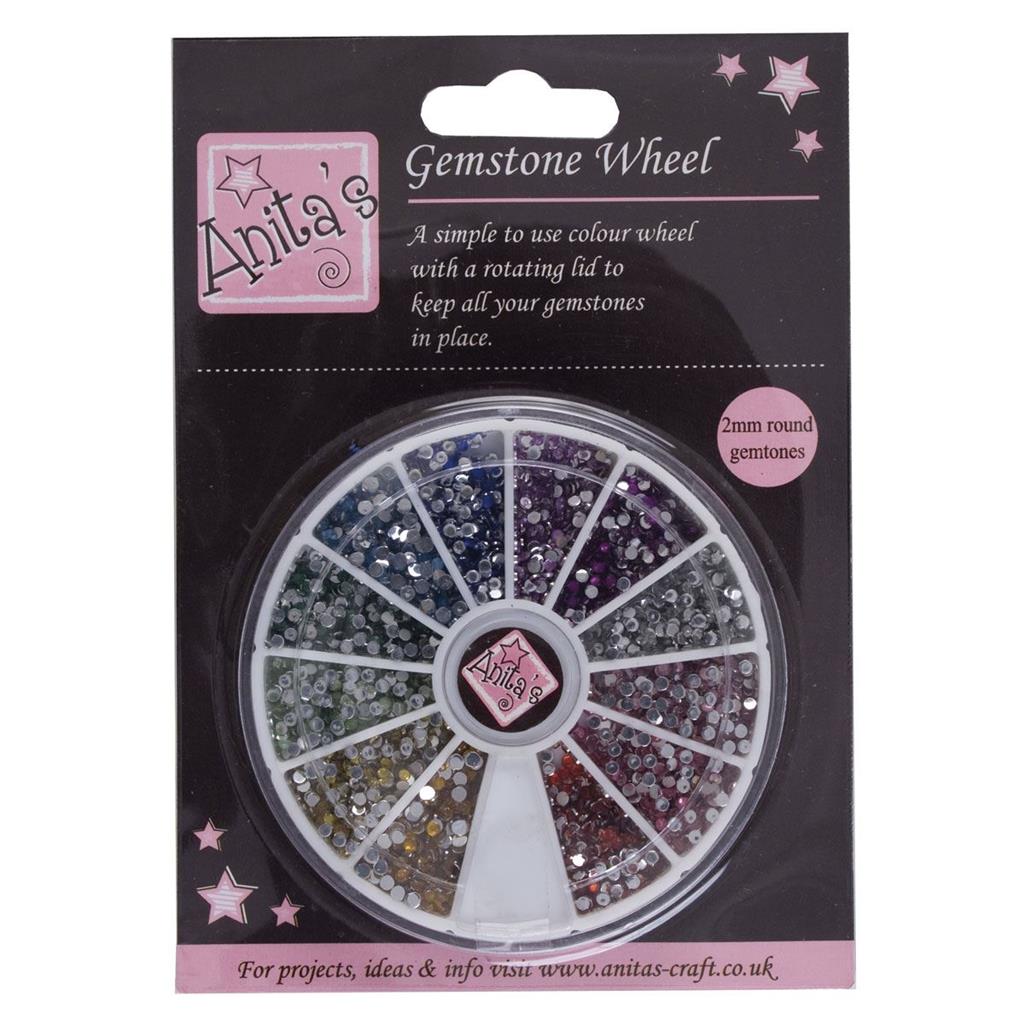 Anita's Gemstone Wheel 2mm Gems Assorted Colours