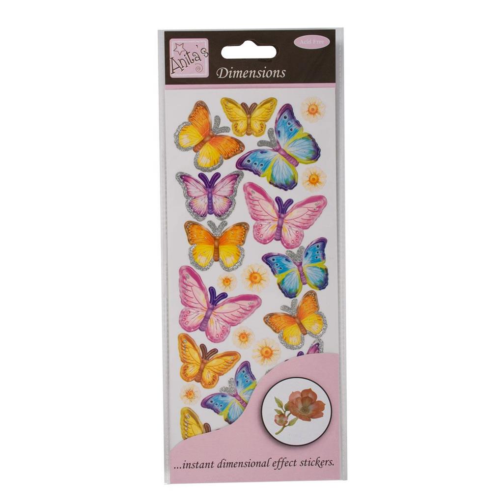 Anita's Dimensions Stickers - Spring Butterflies