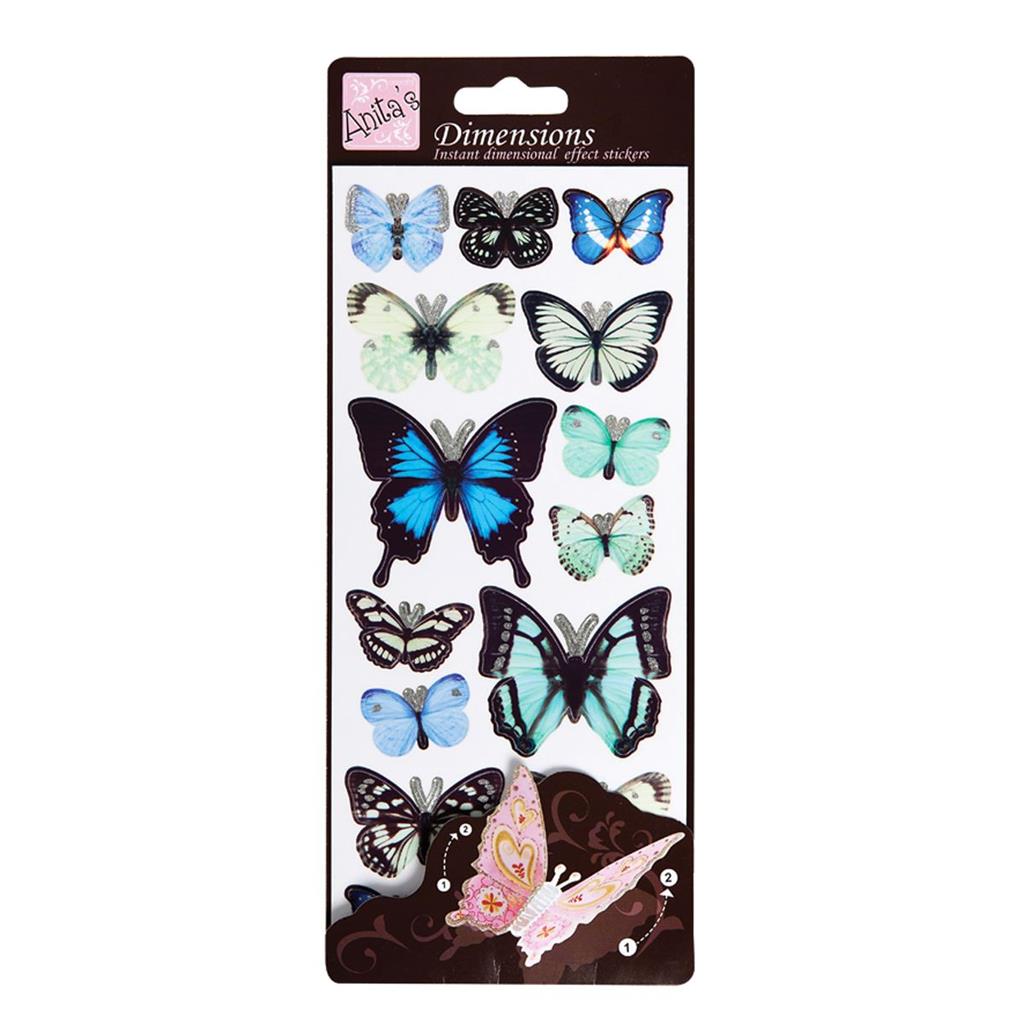 Anita's Dimensions Stickers - Wings Blue