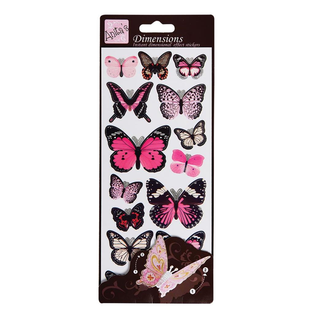 Anita's Dimensions Stickers - Wings Pink