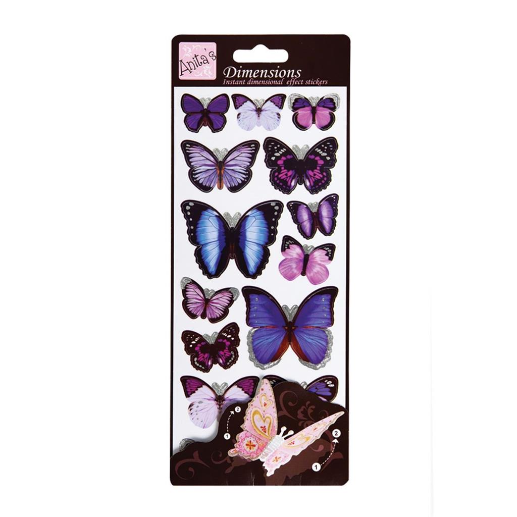 Anita's Dimensions Stickers - Wings  Purple