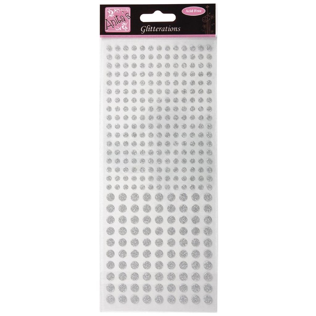 Anita's Glitterations Stickers - Dots Silver