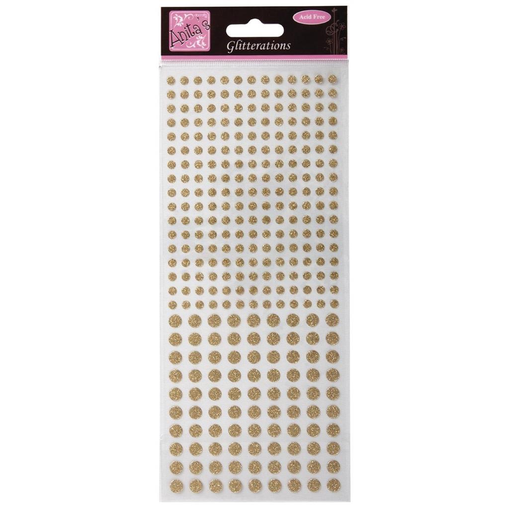 Anita's Glitterations Stickers - Dots Gold