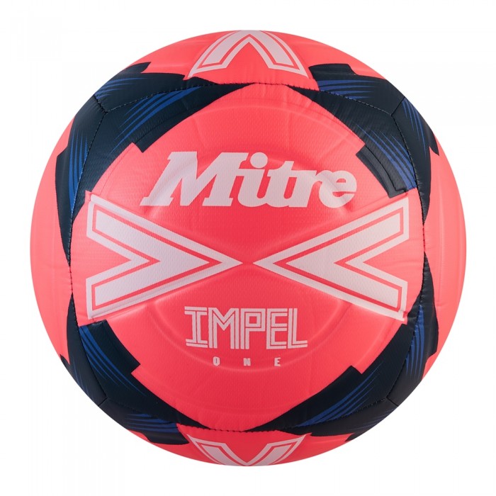 Mitre Impel One Football Pink/White/Teal Size 3