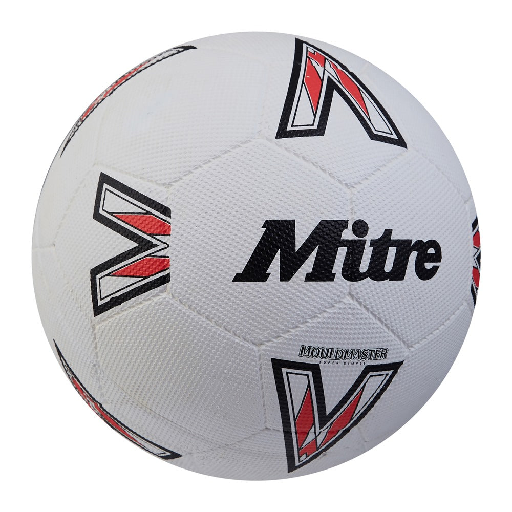 Mitre Super Dimple Football  White/Black/Red Size 5