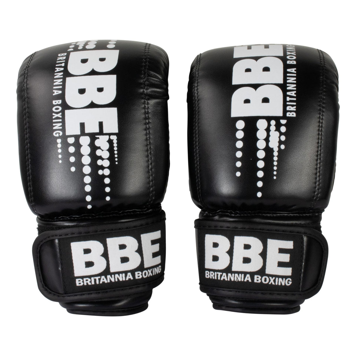 BBE Boxing PVC Punch Bag Mitts Black/White (S/M)