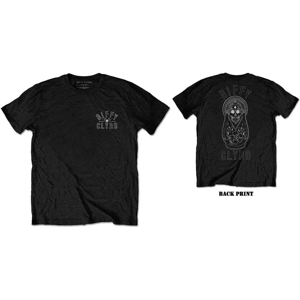 Biffy Clyro Unisex T-Shirt Dolls (Back Print) Black (L)