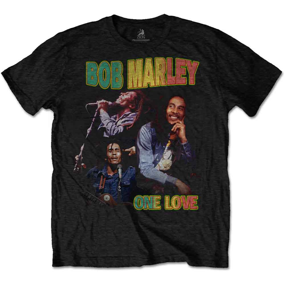 Bob Marley Unisex T-Shirt One Love Homage Black (XL)