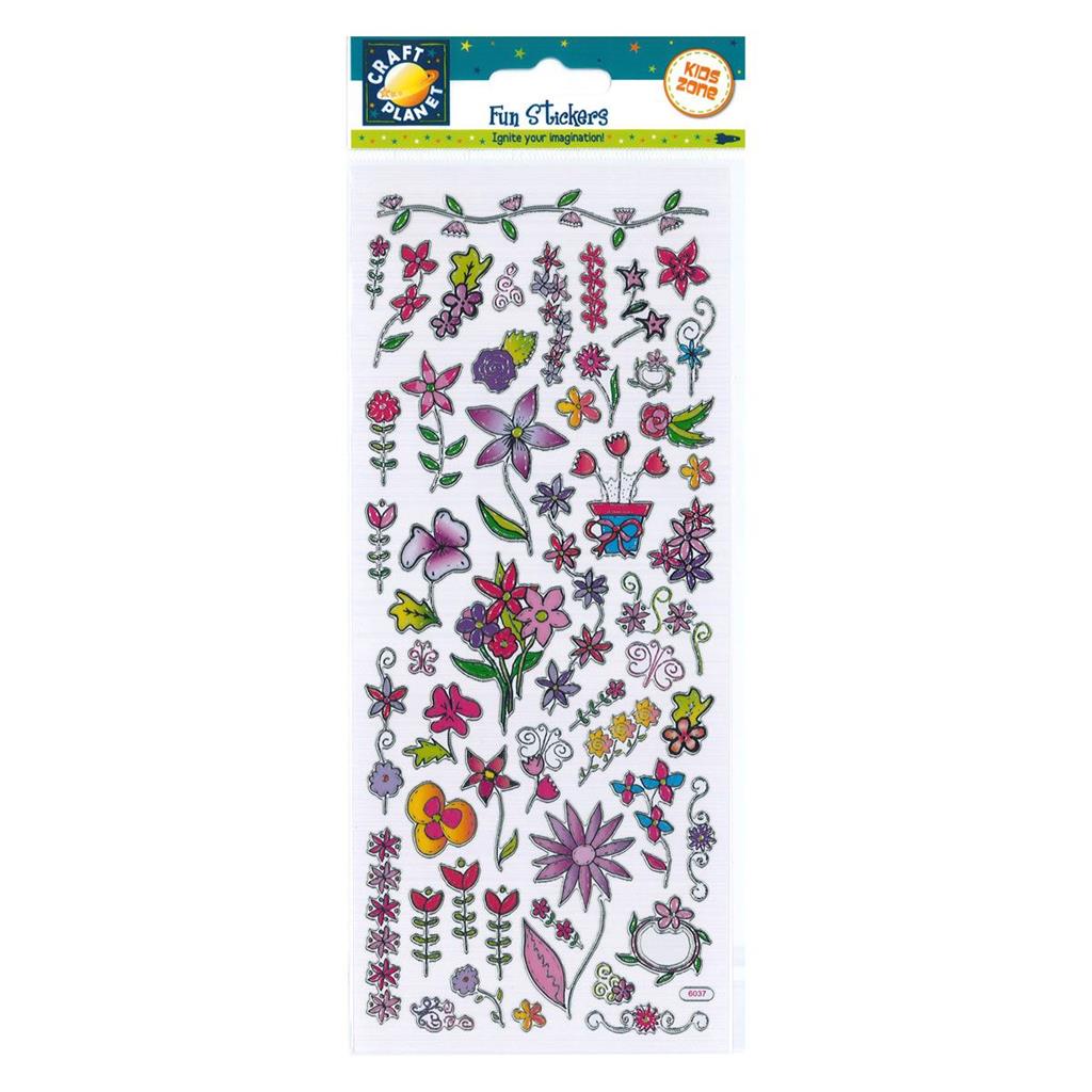 Craft Planet Fun Stickers - Flowers