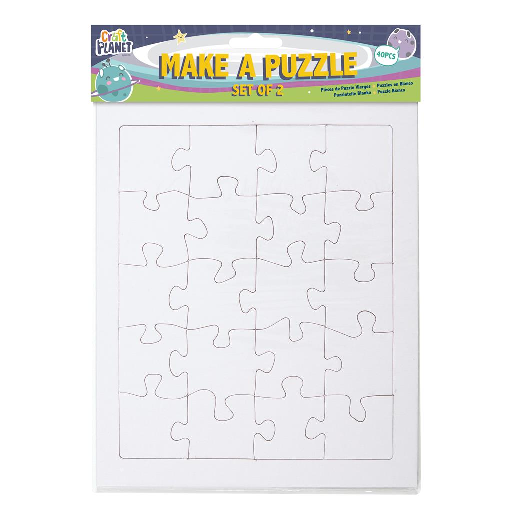 Craft Planet Make a Puzzle - 2 Jigsaw Blanks (20pcs)