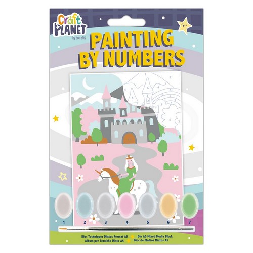 Craft Planet Mini Paint By Numbers Kit - Fairytale Castle