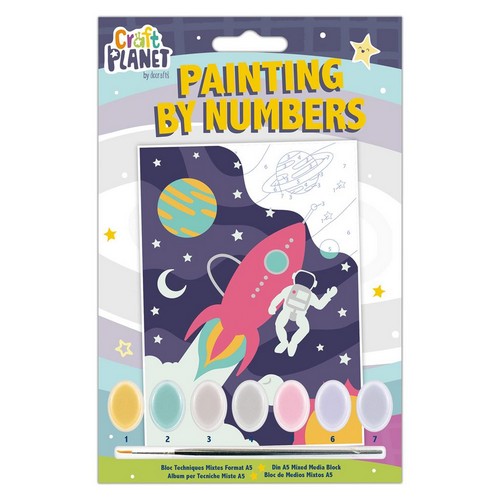 Craft Planet Mini Paint By Numbers Kit - Space