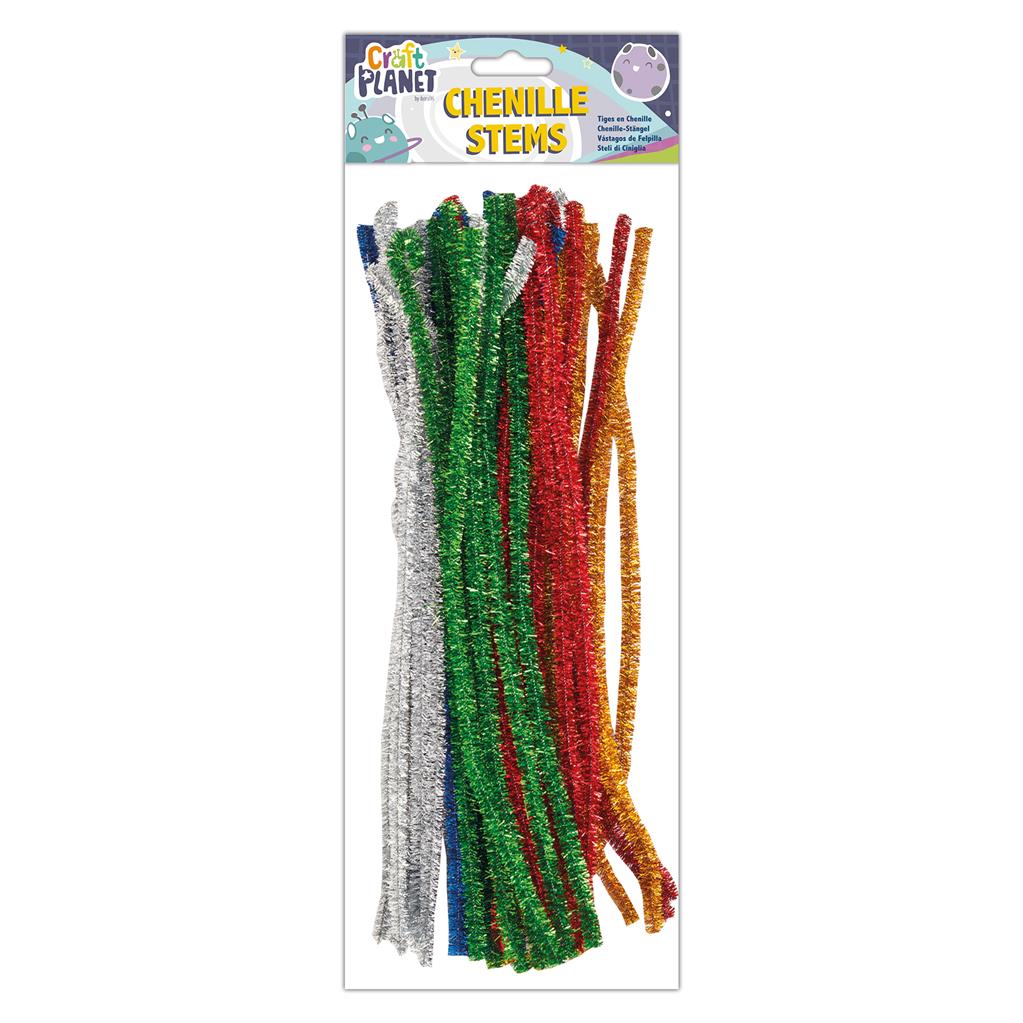 Craft Planet Chenille Stems Glitter 30cm (40pk)