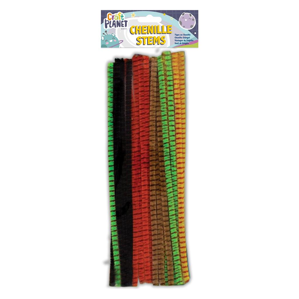 Craft Planet Chenille Stems Striped 30cm (20pk)