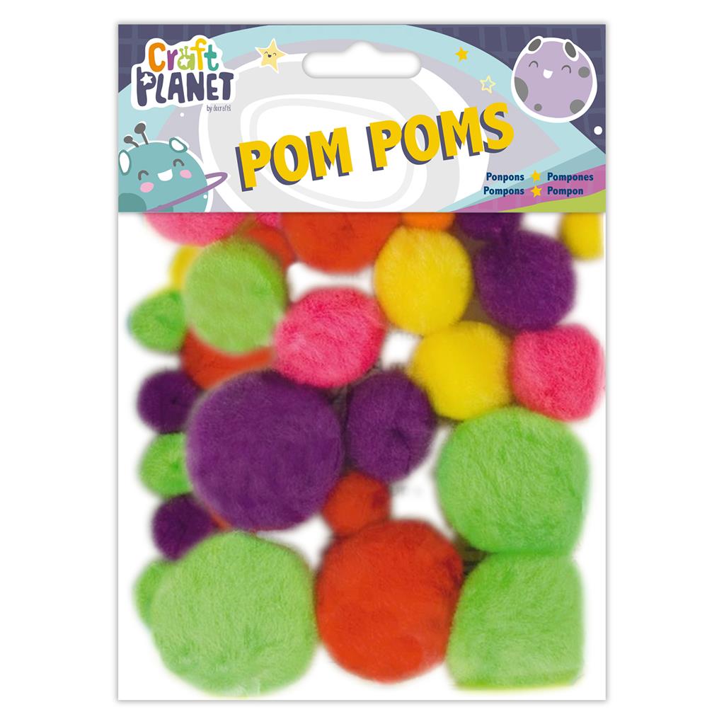 Craft Planet Pompoms - Neon Colours (30pk)